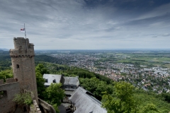 Bensheim mit Schloss Auerbach als Panorama