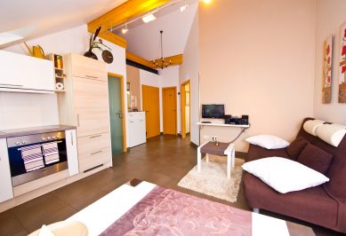 Premium-Suite mit Wohnraum + 1 separaten Schlafraum + Wellnessbad