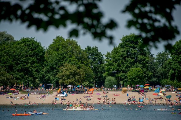 Drei schöne Badeseen mit Sandstrand und grüner Wiese warten auf Sie in Bensheim, Hemsbach und Weinheim