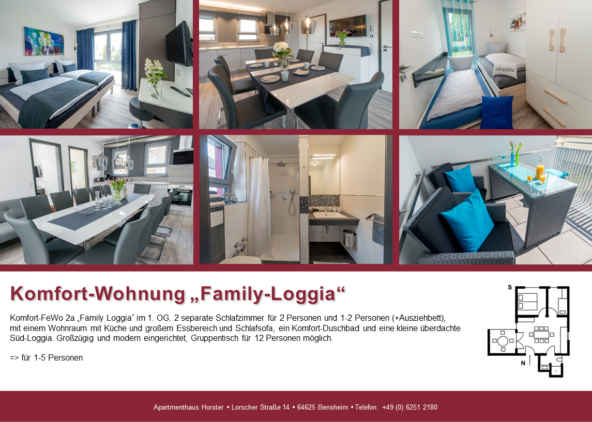 Komfort-Ferienwohnung „Family-Loggia“