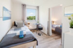Apartmenthaus und Ferienwohnungen Horster in Bensheim Komfort-Ferienwohnung XXL mit bequemen Massivholz-Betten, 2 separaten Schlafzimmern