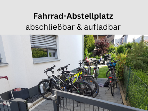 Der Fahrrad-Abstellplatz am Apartmenthaus ist abschließbar